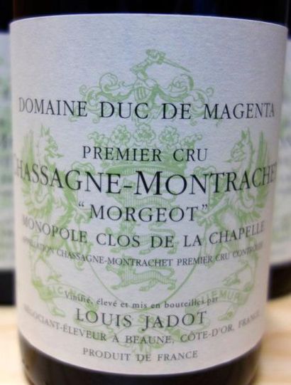 12 Bouteilles CHASSAGNE MONTRACHET 1er Cru...