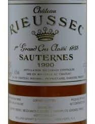 1 Bouteille Château RIEUSSEC 1990 - Sauternes...