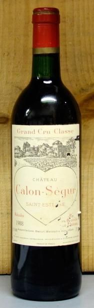 1 Bouteille Château Calon Segur 1988 étiquette...