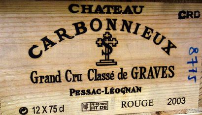 12 Bouteilles Château CARBONNIEUX 2003 -...