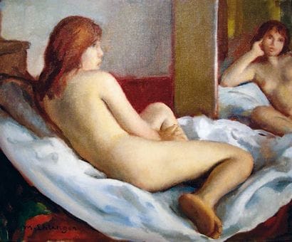 Maurice EHLINGER
Nu au miroir Huile sur toile...