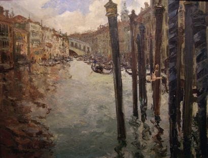 Abel TRUCHET
Le grand canal à Venise Huile...