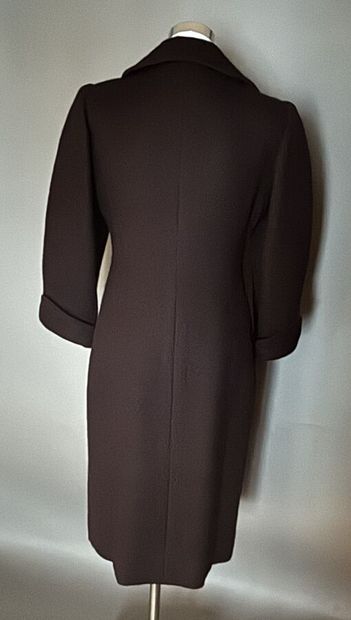 CHLOE
Manteau long en laine marron, large...