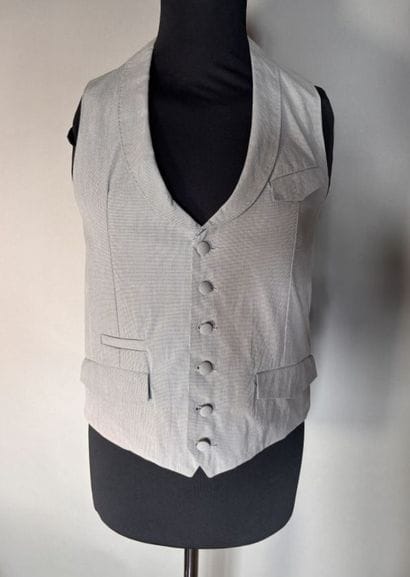 DONDUP & SONS
Gilet de costume gris en coton,...