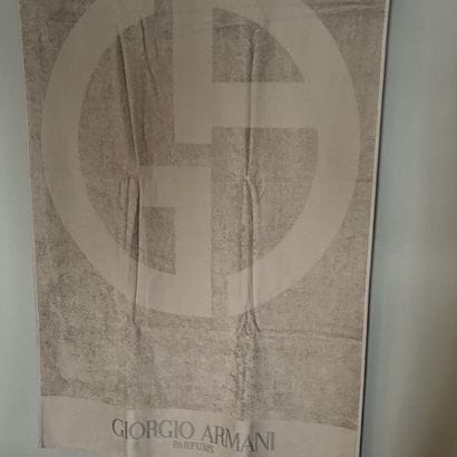 GIORGIO ARMANI - Serviette de plage taupe...