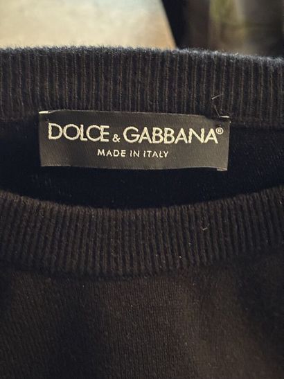 DOLCE & GABANNA - Pull noir en cachemire...