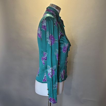 UNGARO Parallèle
Blouse en soie verte émeraude...