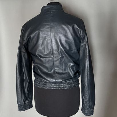 BIKKEMBERGS SPORT - Veste en cuir bleu et...