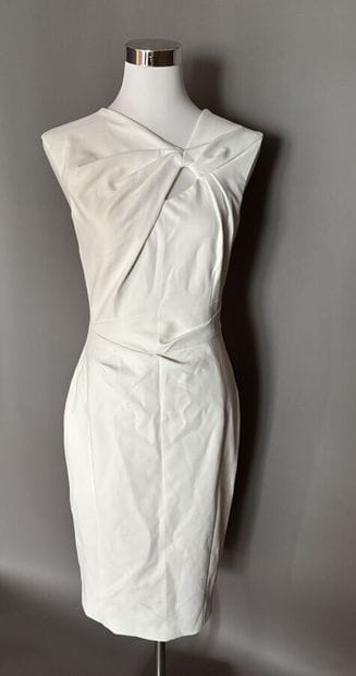 KAREN MILLEN - Robe longue blanche sans manche...