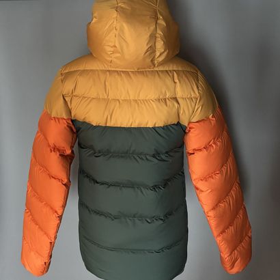 NIKE - Doudoune à capuche verte, orange et...