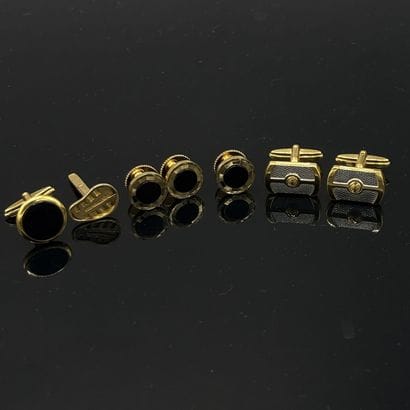 Lot de boutons de manchettes et boutons de...