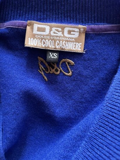 DOLCE & GABBANA
Pull en cachemire bleu à...