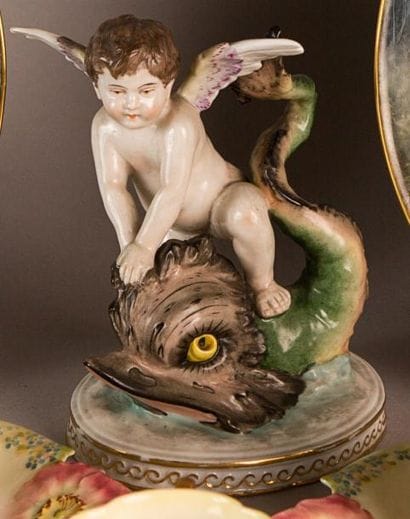 Naples, Capodimonte Groupe en porcelaine...
