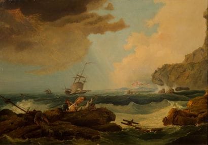Suiveur de Claude Joseph VERNET 1714 - 1789
Naufragés...