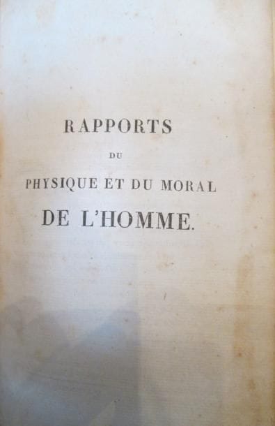 CABANIS (Pierre Jean Georges)
Rapports du...