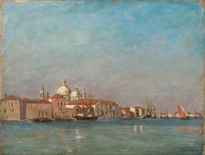 ECOLE FRANCAISE DU XIXème siècle
Vue de Venise,...