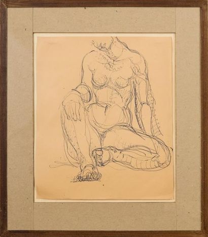 Eugène-Henri DULER (1902-1981)
Nu assis -...