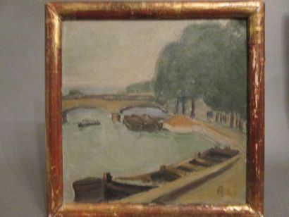 Albert LEVEILLEY (XXème)
Quai de Seine Huile...