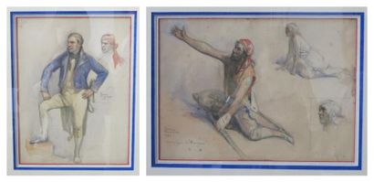 Charles FOUQUERAY (1869-1956)
Études d'hommes...