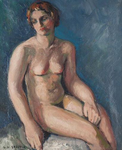 Georges Hanna SABBAGH (1887-1951)
Nu assis...