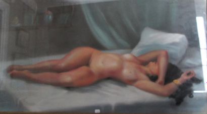 Mireille BRUN
Nu allongé Pastel signé en...