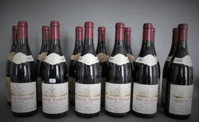 Treize bouteilles de Clos de Vougeot Masson...