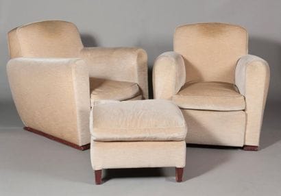 Paire de fauteuils confortables entièrement...