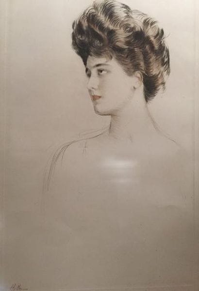 Paul César HELLEU (1859-1927)
Buste d'élégante...