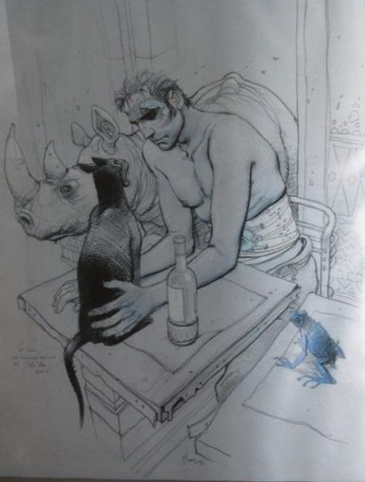 Enki BILAL (1951)
«Café des amies» Sérigraphie...