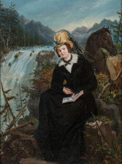 École Française du XIXe siècle
Femme peintre...
