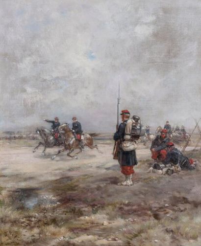 Léon du PATY (XIXe siècle)
Le bivouac, général...