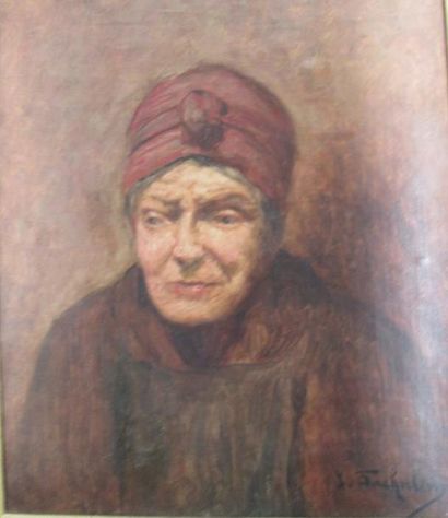 Jules FACHNLEIN
Buste et visage de vieille...
