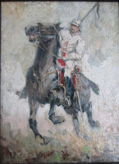 Gustave FLASSCHOEN (1868-1940)
Cavalier,...