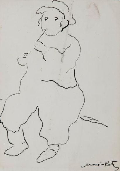 MANE-KATZ (1894-1962)
Joueur de ûte Encre...