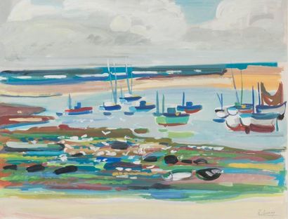 Robert SAVARY (1920-2000)
Bord de mer, bateaux...