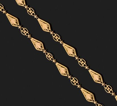 SAUTOIR en or jaune 18k (750 millièmes) à...