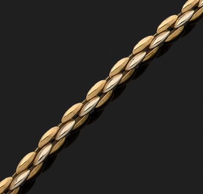 COLLIER en or jaune et or gris 18k (750 millièmes)...