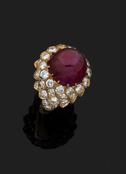 PERRIN
BAGUE en or jaune 18k (750 millièmes)...