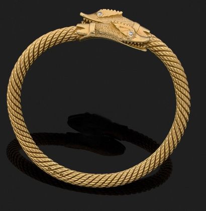 BRACELET en or jaune 18k (750 millièmes)...