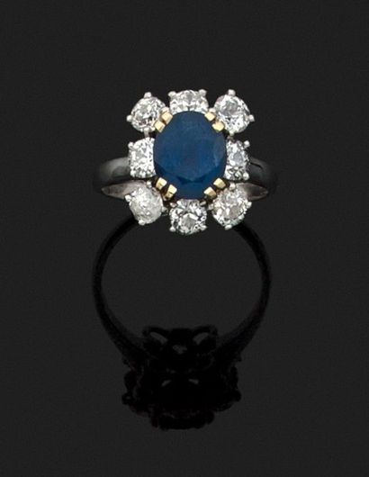 CHAUMET
BAGUE en platine et or gris 18k (750...