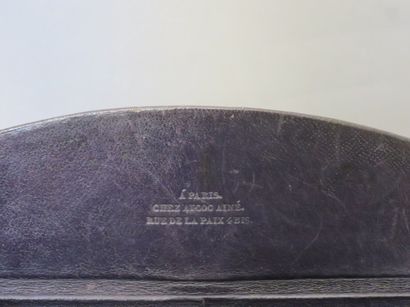 Maison AUCOC
COFFRET À BIJOUX en cuir violet/noir...