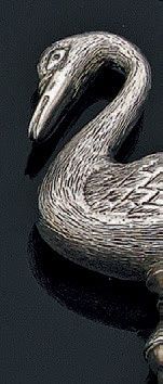 RARE TIRE-BOUCHON formant cachet en argent,...