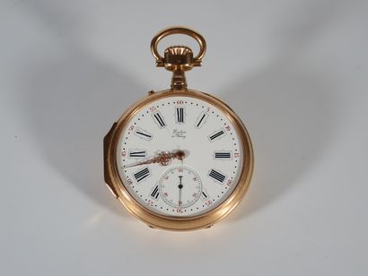MONTRE À GOUSSET en or jaune 18k (750 millièmes)...