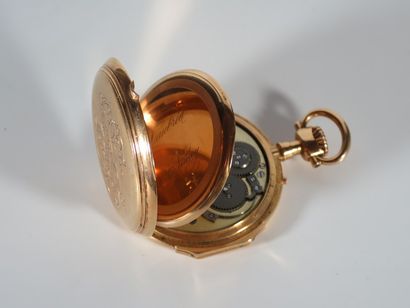 MONTRE À GOUSSET en or jaune 18k (750 millièmes)...