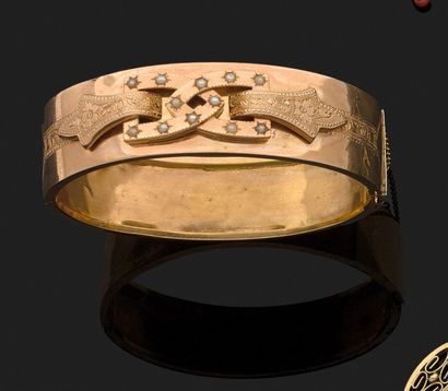 BRACELET RIGIDE en or jaune 18k (750 millièmes)...