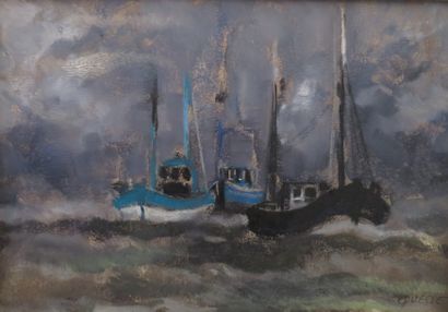 Claude QUIESSE (1938)

Bateaux de pêche
Acrylique...