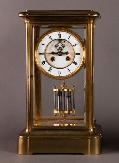 BARRARD & VIGNON
Pendule borne en bronze...