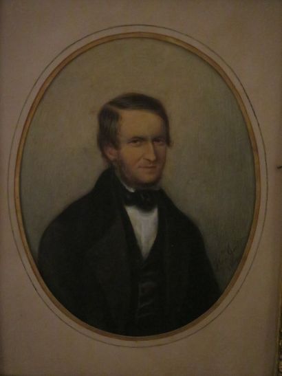 H. GAUTTIER (?)

Portrait d'homme en redingote
Miniature...