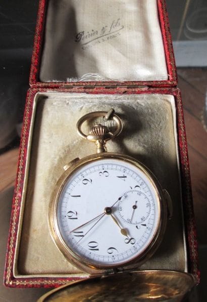 Montre de gousset en or jaune 18k (750 millièmes)....