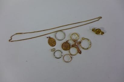 * Important lot de débris d'or 18 k (750...